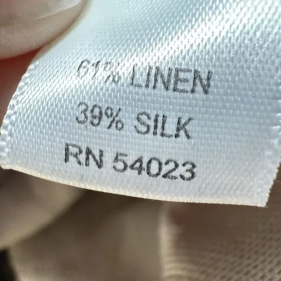 Banana Republic Women’s Beige Linen Silk Button Front Skirt Size 6 Utility Style - Picture 4 of 6